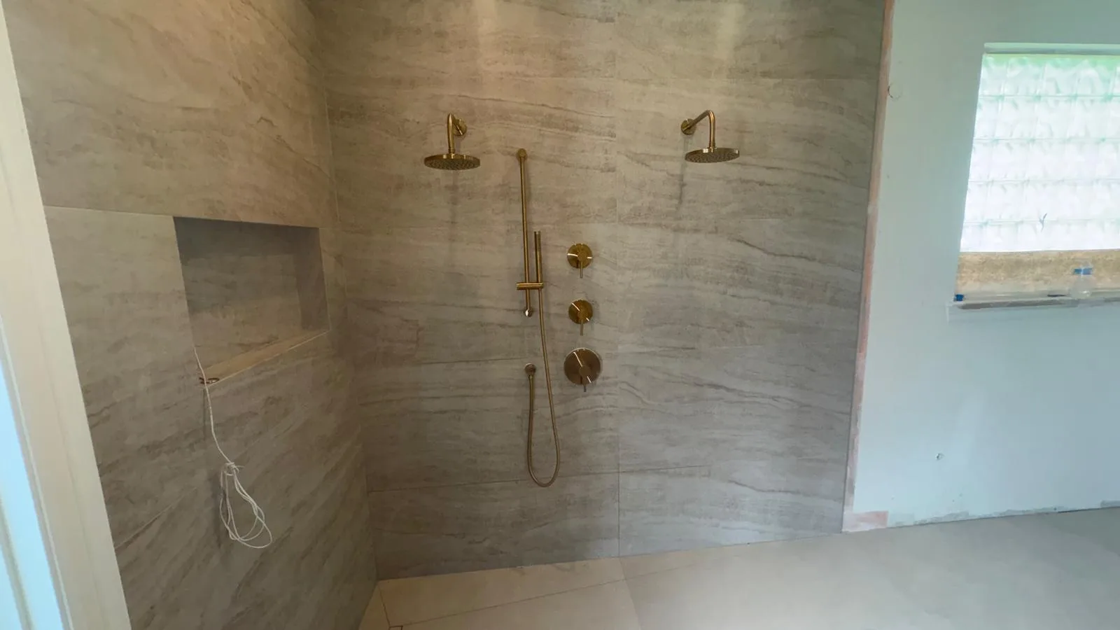 Custom shower install